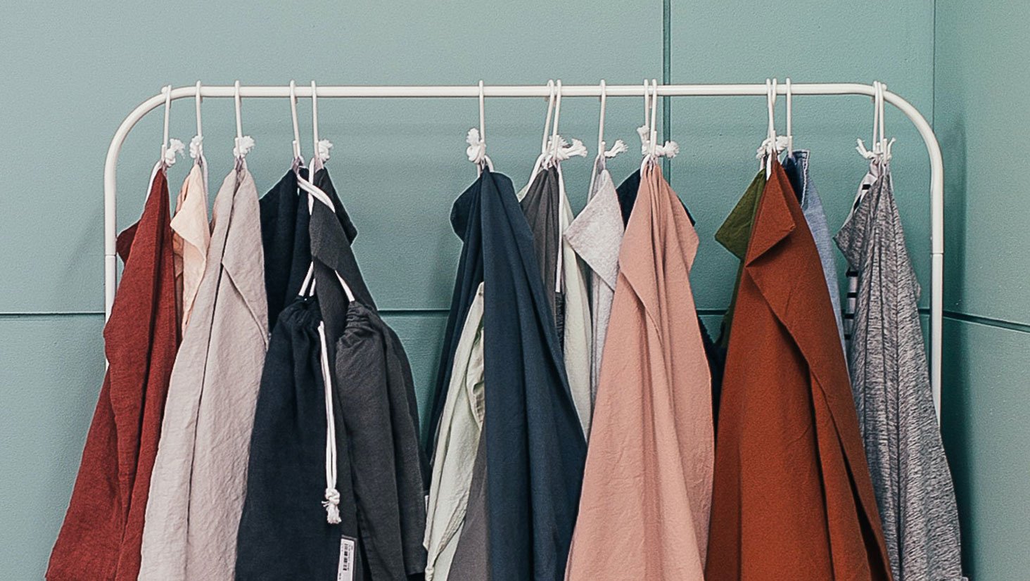 Clothes on a rack